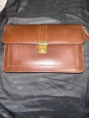 Classic Brown Leather clutch
